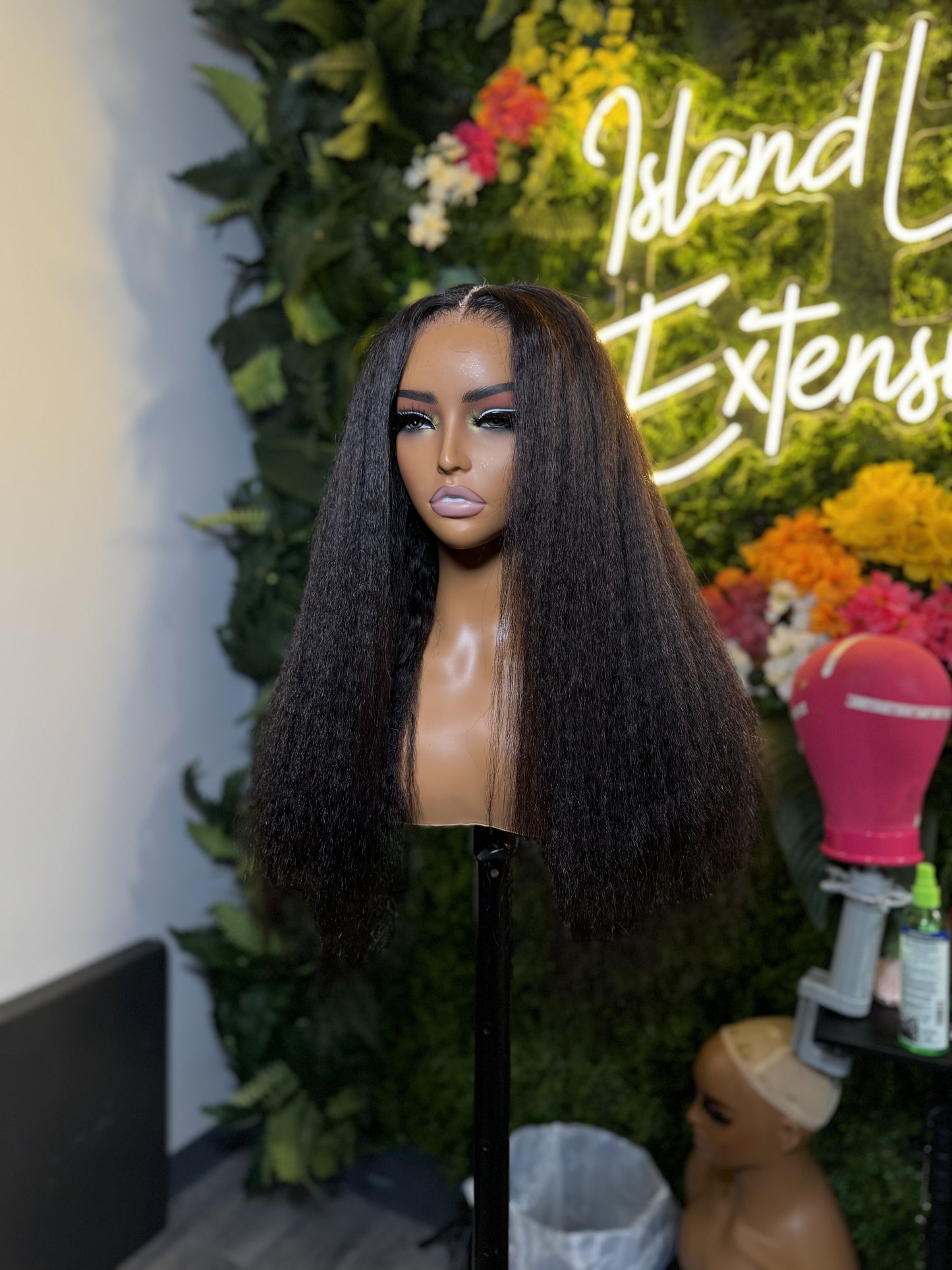 Kinky Straight - Custom Premade Lace Wig (PREORDER)