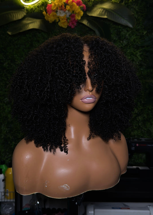 Afro Coily- Curly Cut Handmade Wig (PREORDER)