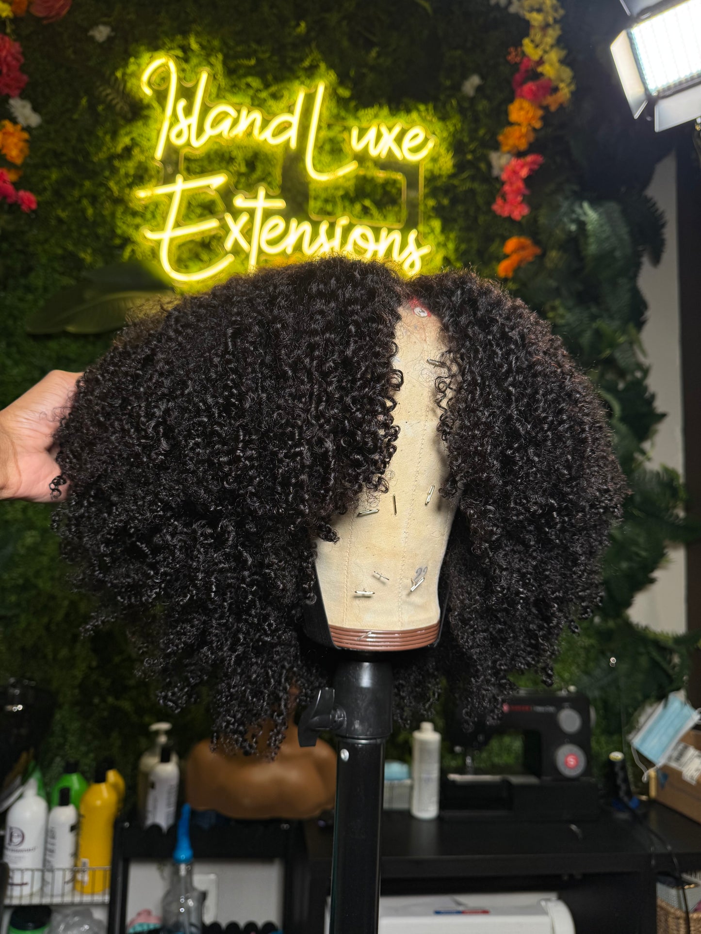 Round Curly Cut V/U-Part Premade Wig