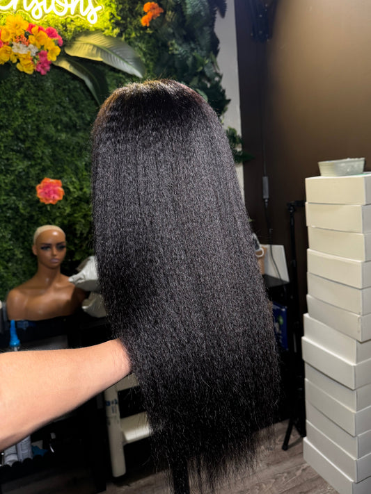 Kinky Straight - Uncustomized Premade Lace wig (PREORDER)