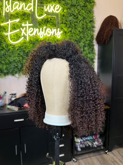 Sun Kissed Chocolate Ombré - Premade Flipover Wig (RTS)